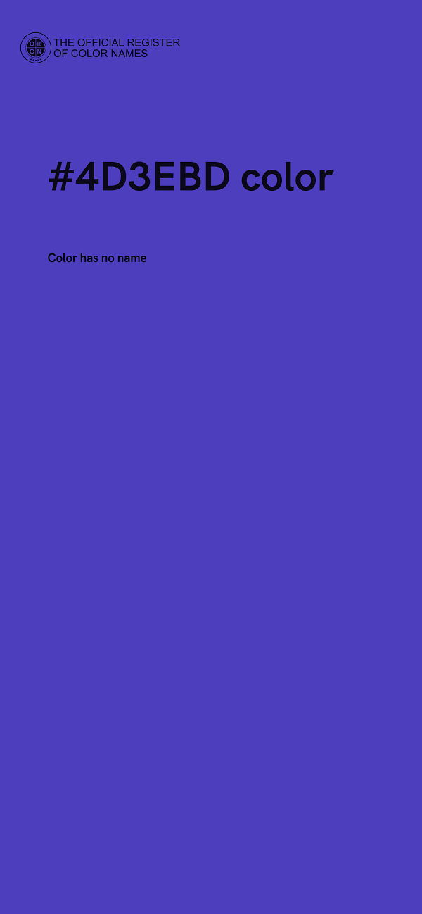 #4D3EBD color image