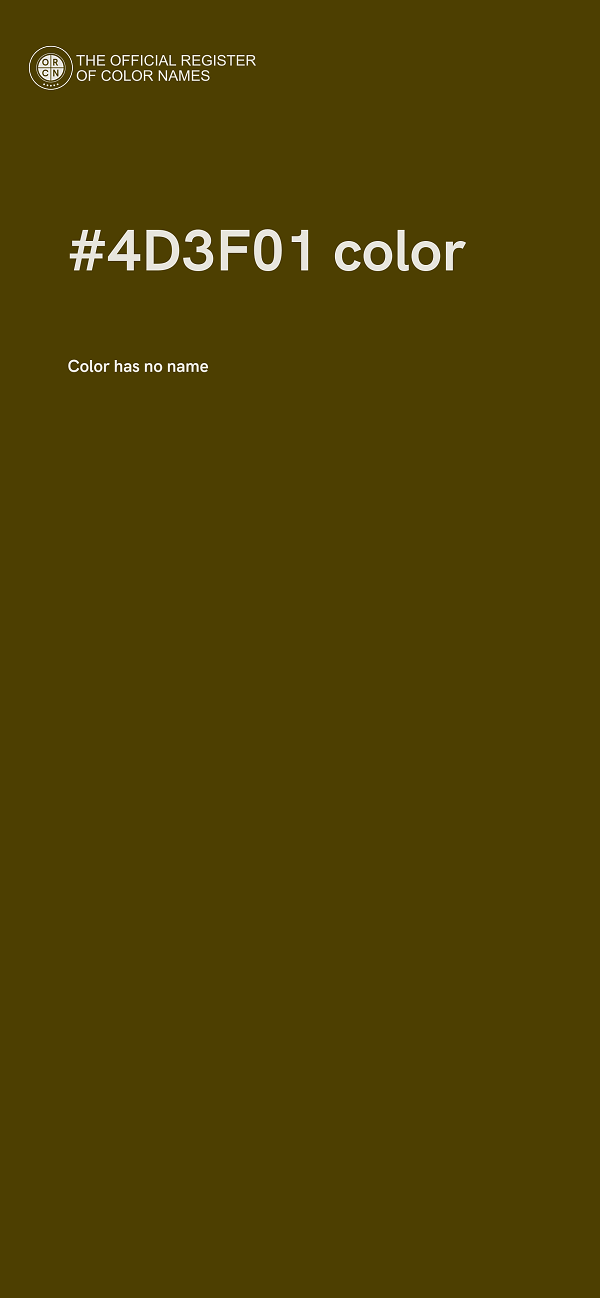 #4D3F01 color image