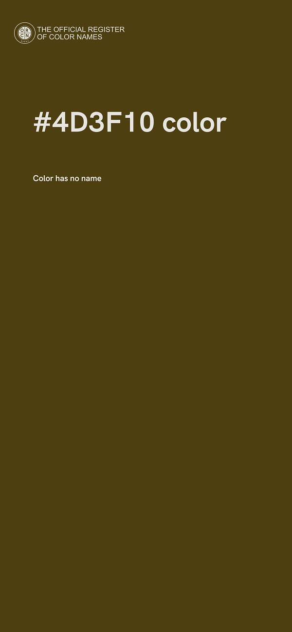 #4D3F10 color image