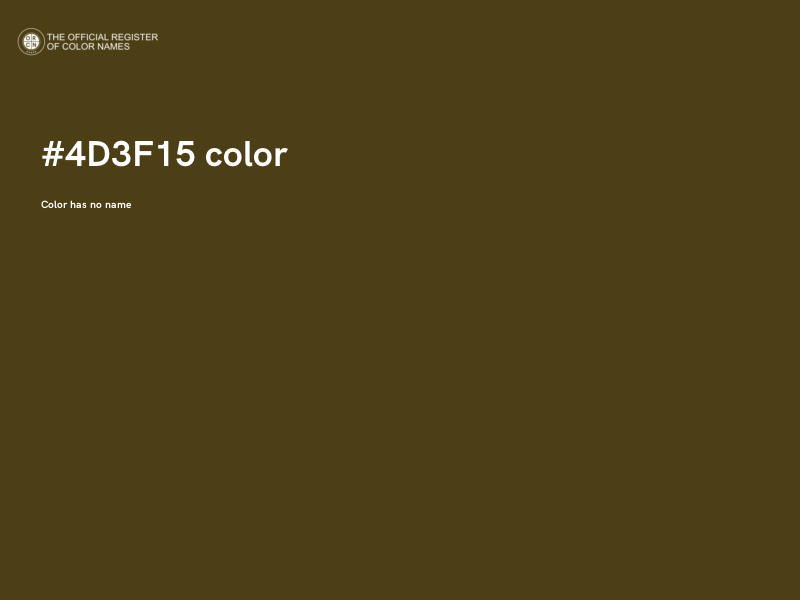 #4D3F15 color image