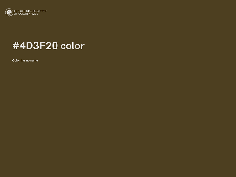 #4D3F20 color image