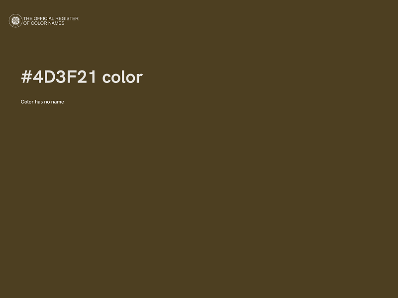 #4D3F21 color image