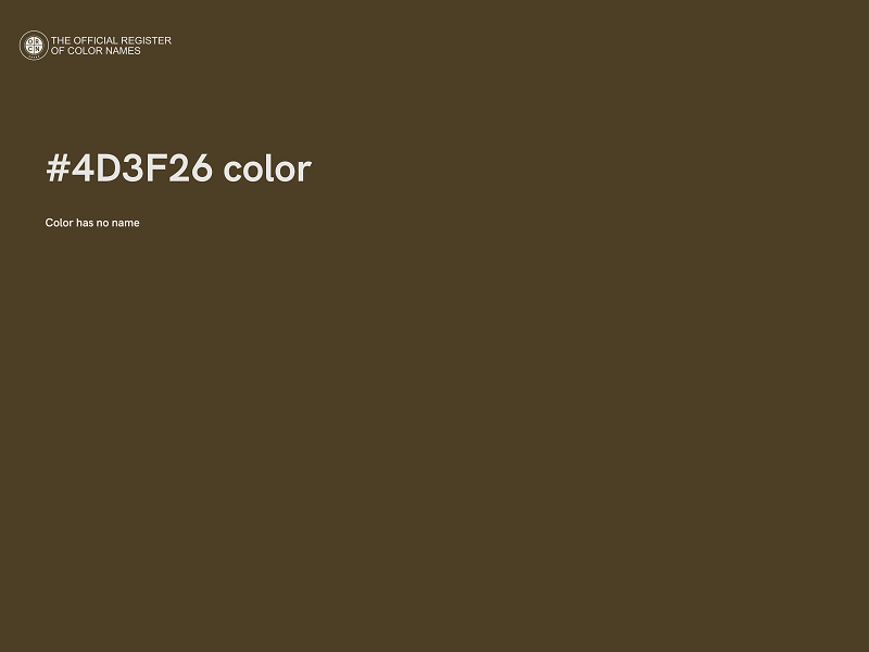 #4D3F26 color image