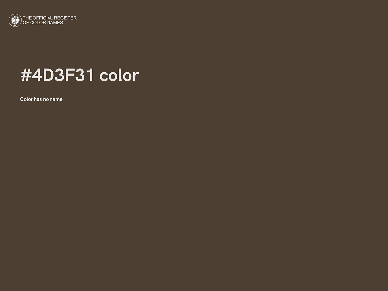 #4D3F31 color image