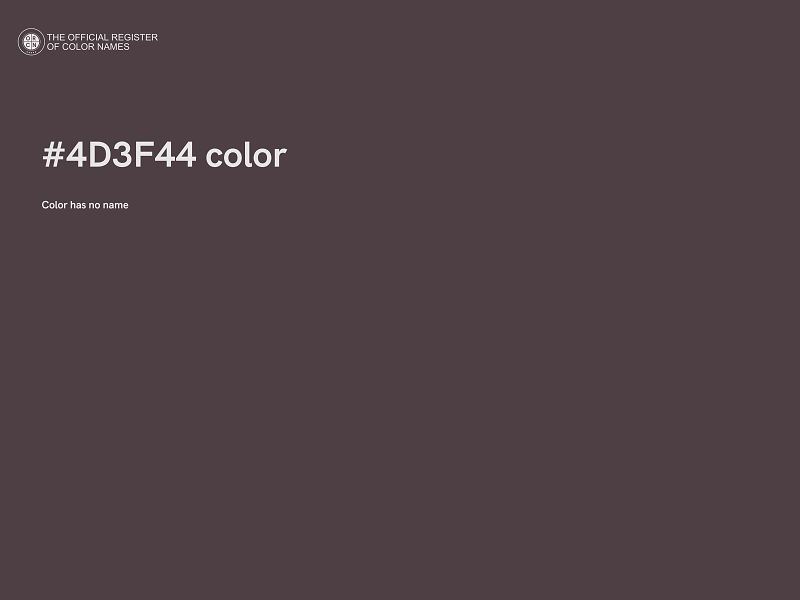 #4D3F44 color image