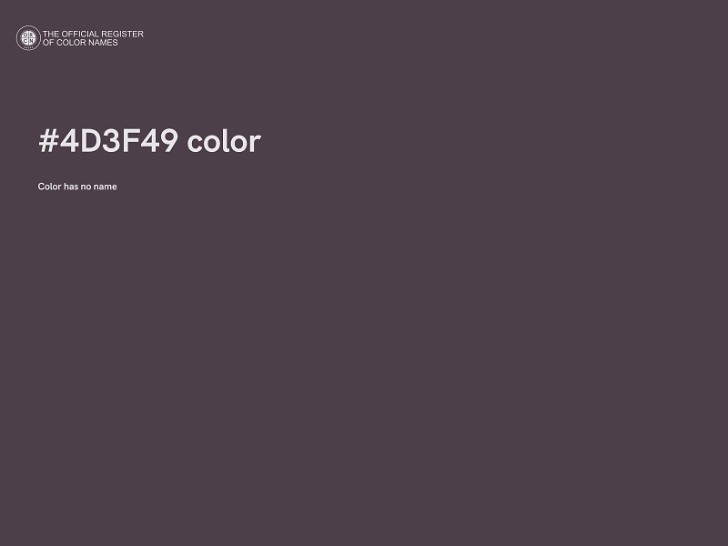 #4D3F49 color image