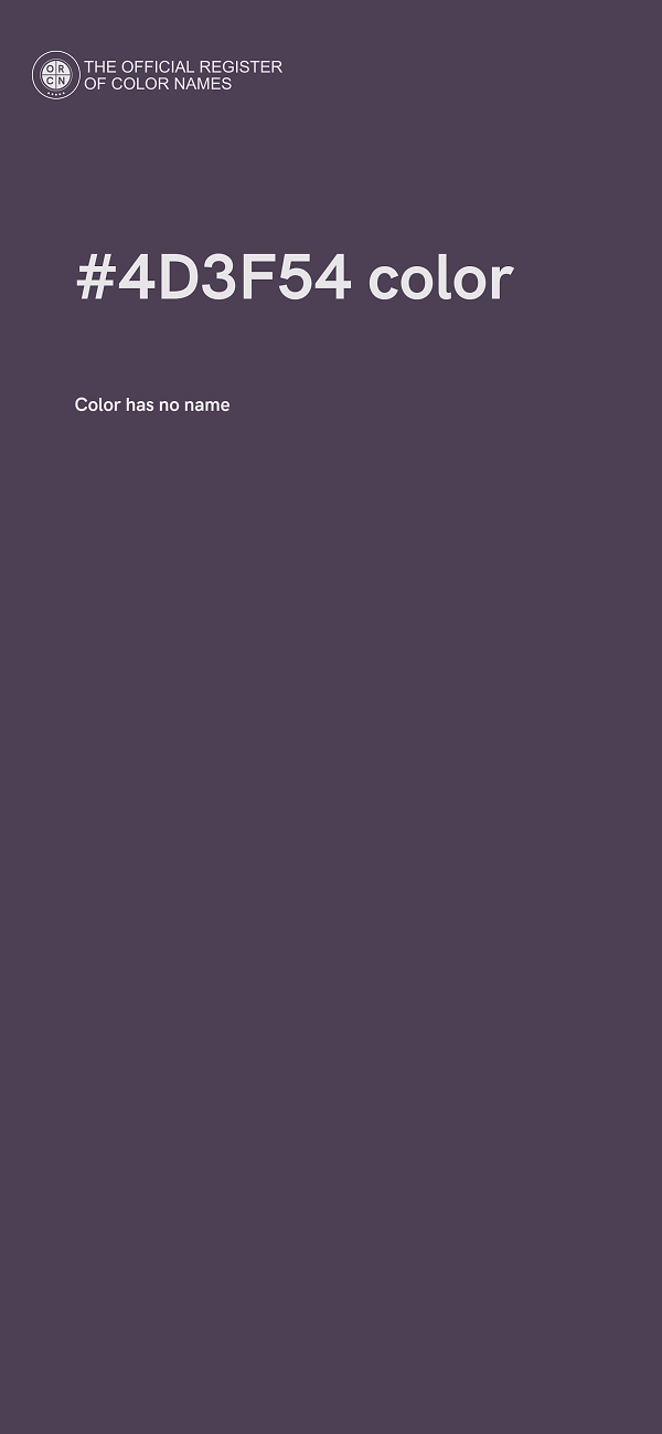 #4D3F54 color image