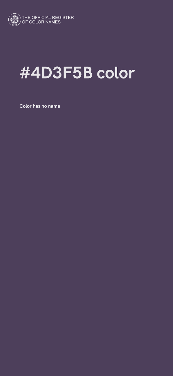 #4D3F5B color image