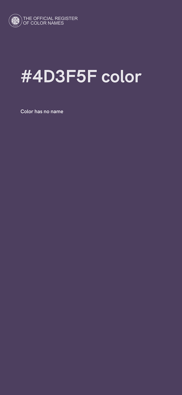 #4D3F5F color image