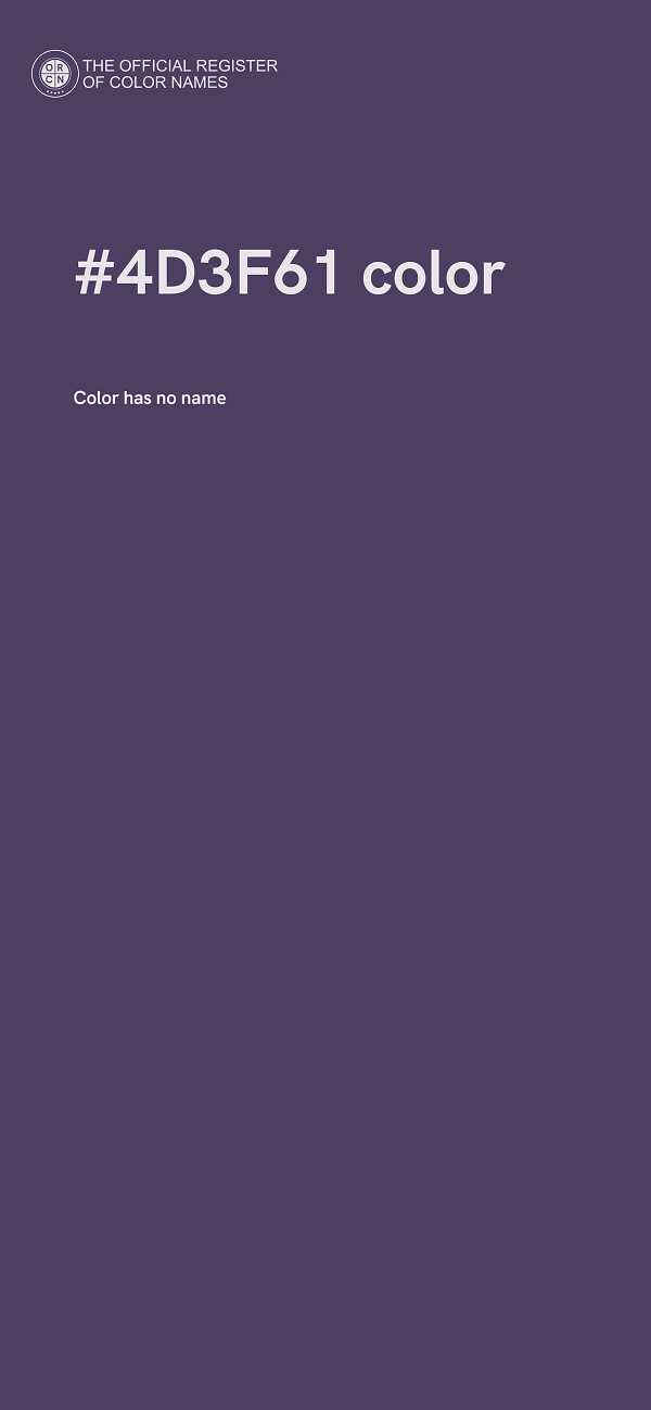 #4D3F61 color image