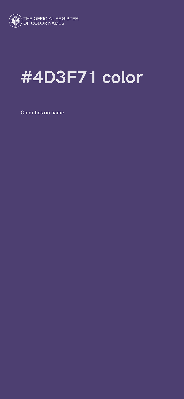 #4D3F71 color image