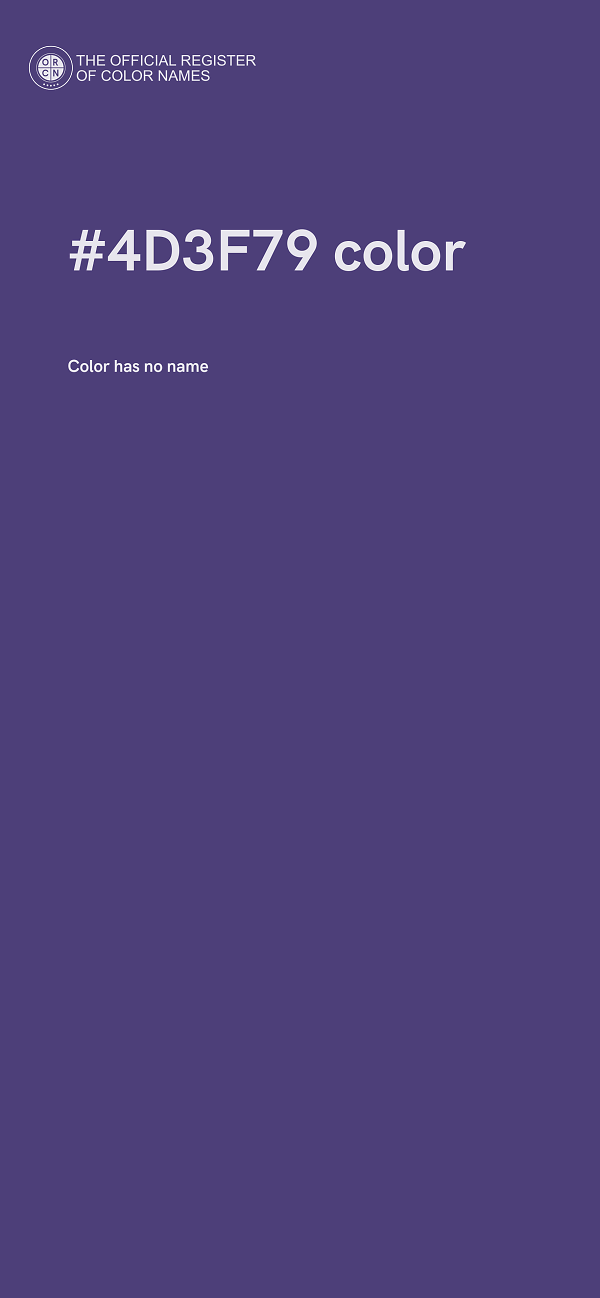 #4D3F79 color image