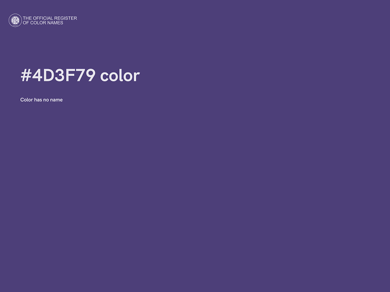 #4D3F79 color image