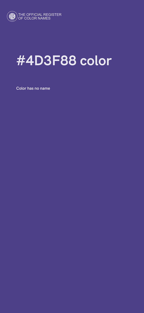 #4D3F88 color image