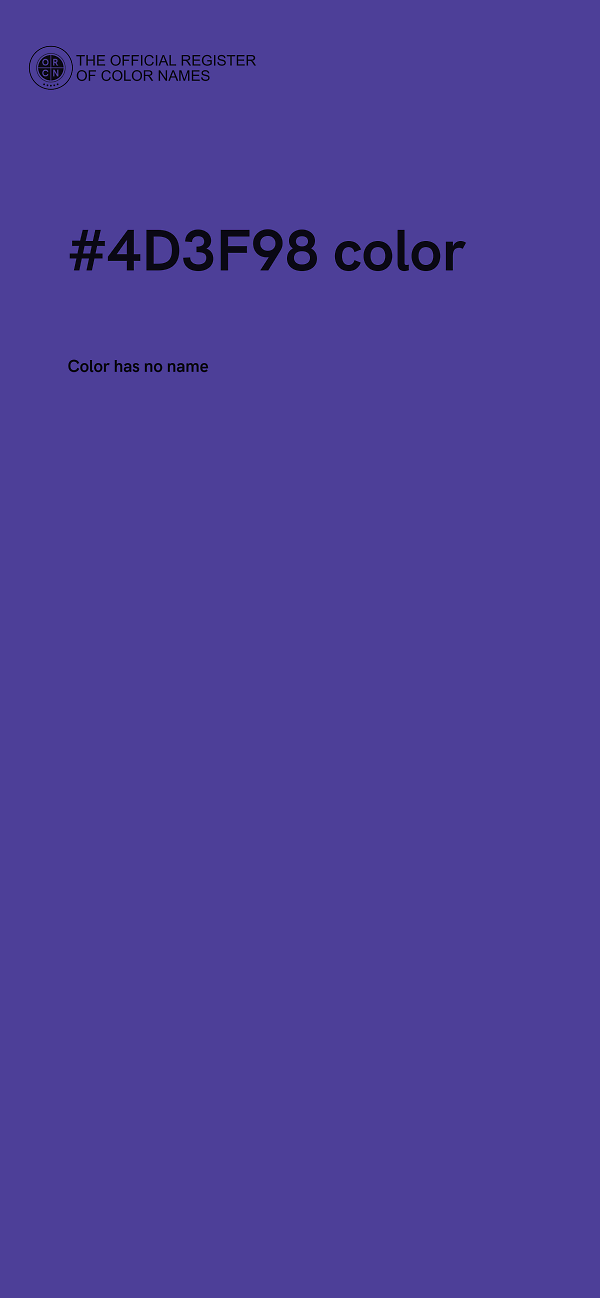 #4D3F98 color image