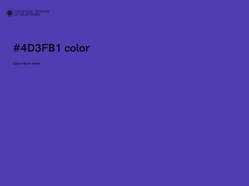 #4D3FB1 color image