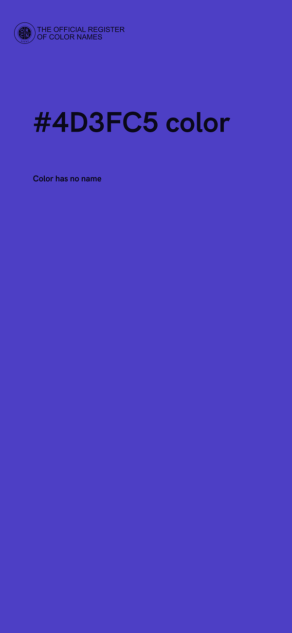 #4D3FC5 color image