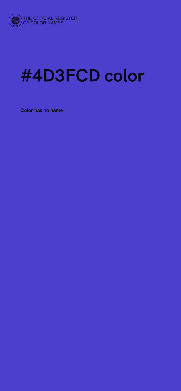 #4D3FCD color image