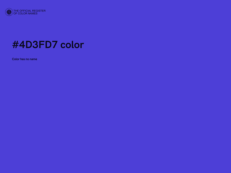 #4D3FD7 color image