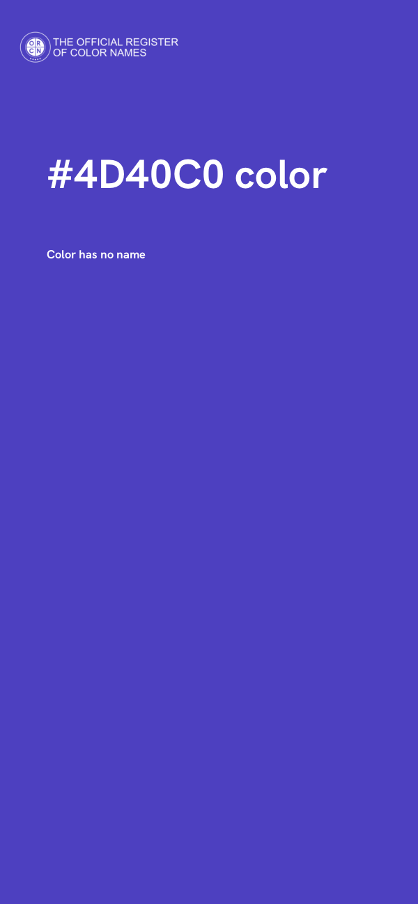 #4D40C0 color image