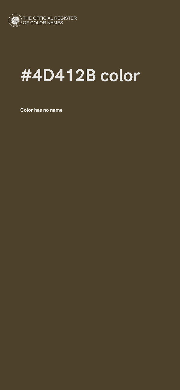 #4D412B color image
