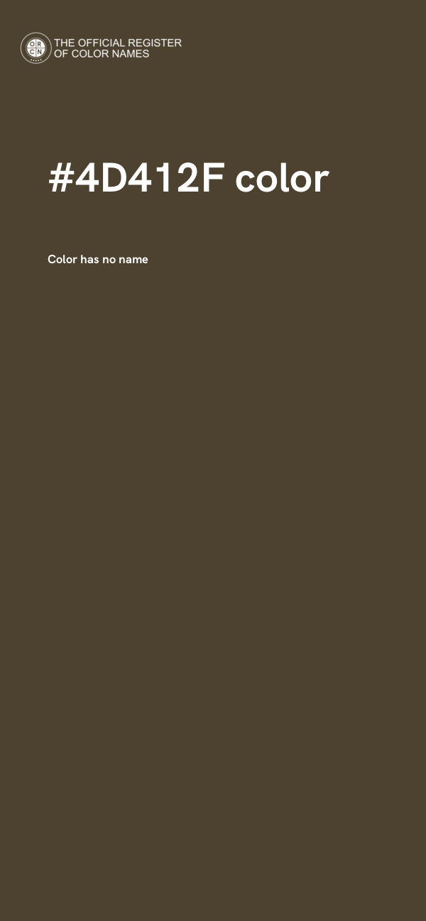 #4D412F color image
