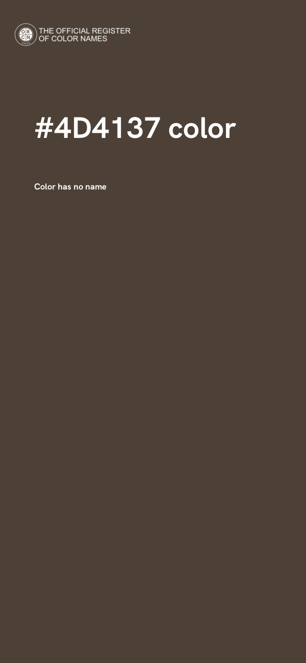 #4D4137 color image