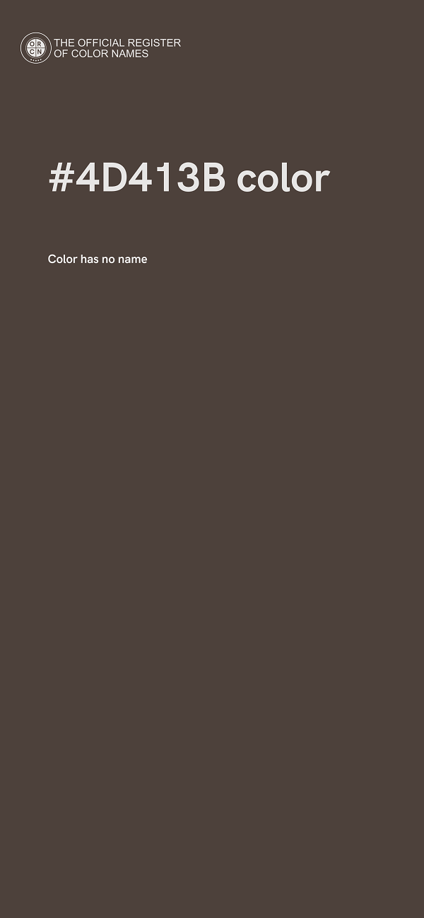 #4D413B color image