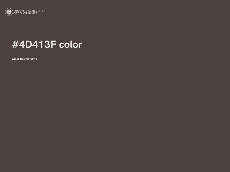 #4D413F color image