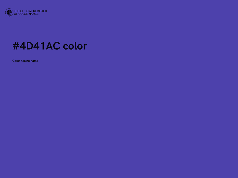 #4D41AC color image