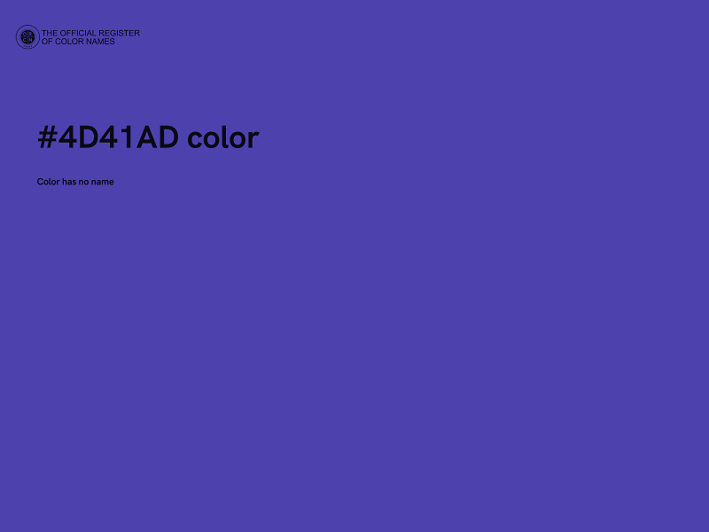 #4D41AD color image