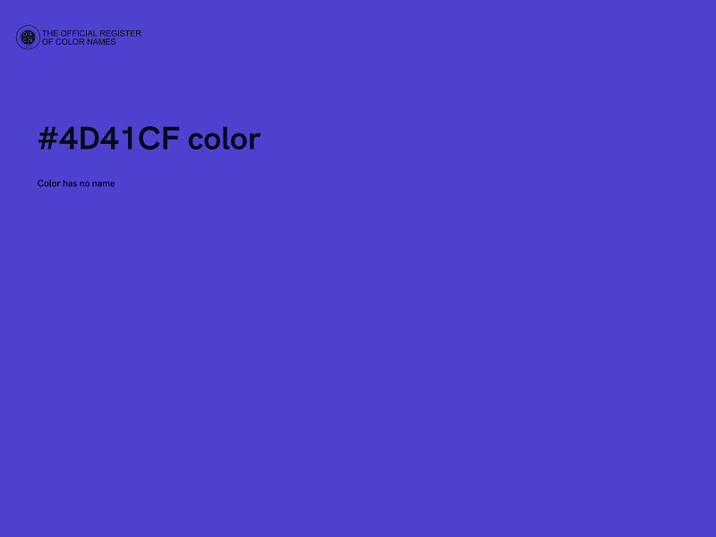 #4D41CF color image