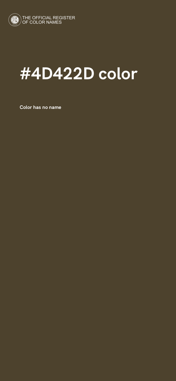 #4D422D color image