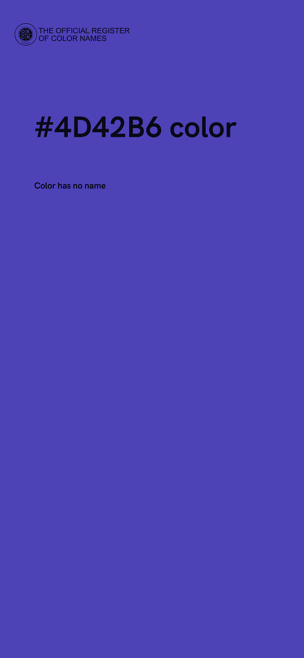 #4D42B6 color image