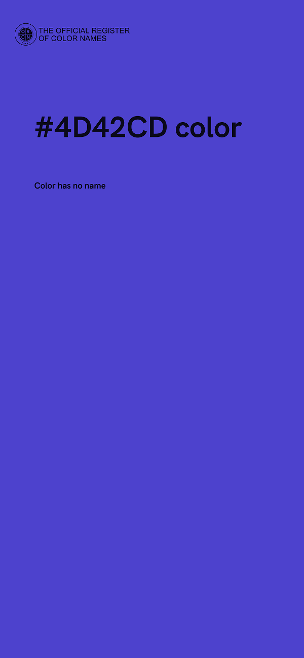 #4D42CD color image