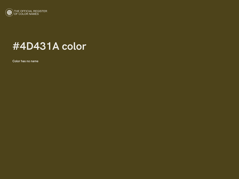 #4D431A color image