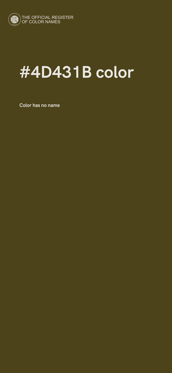 #4D431B color image