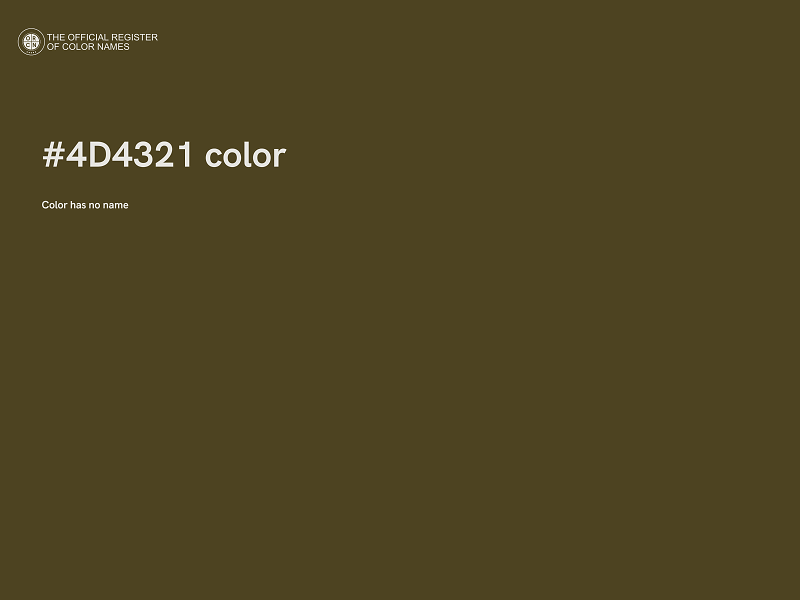 #4D4321 color image