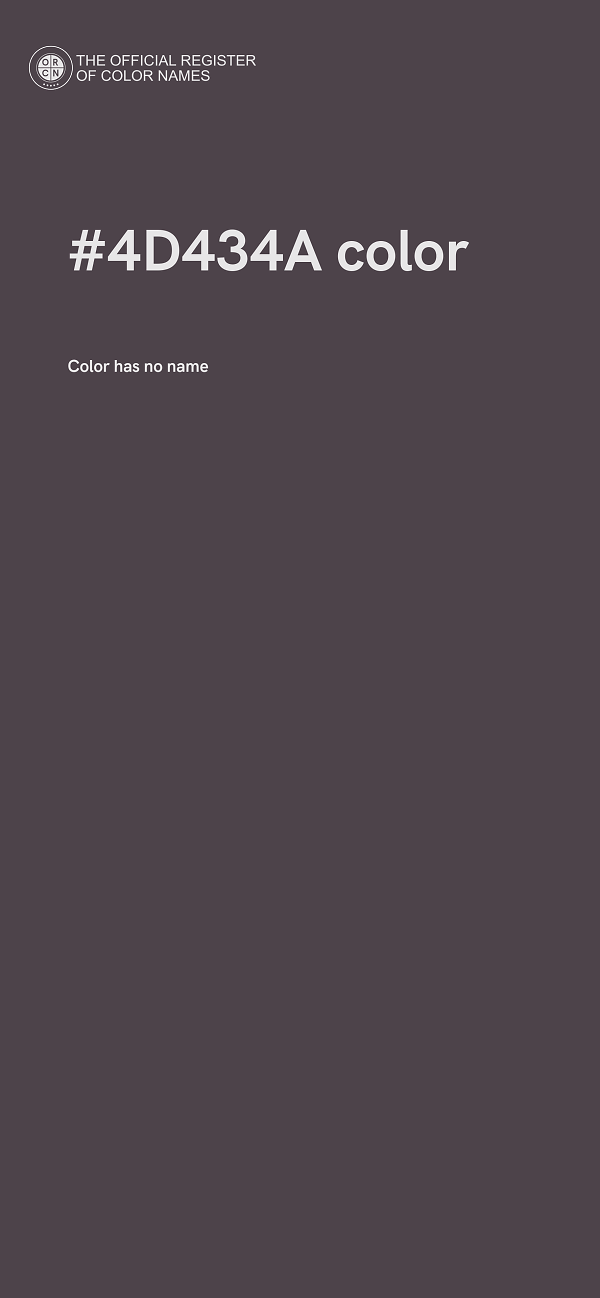 #4D434A color image