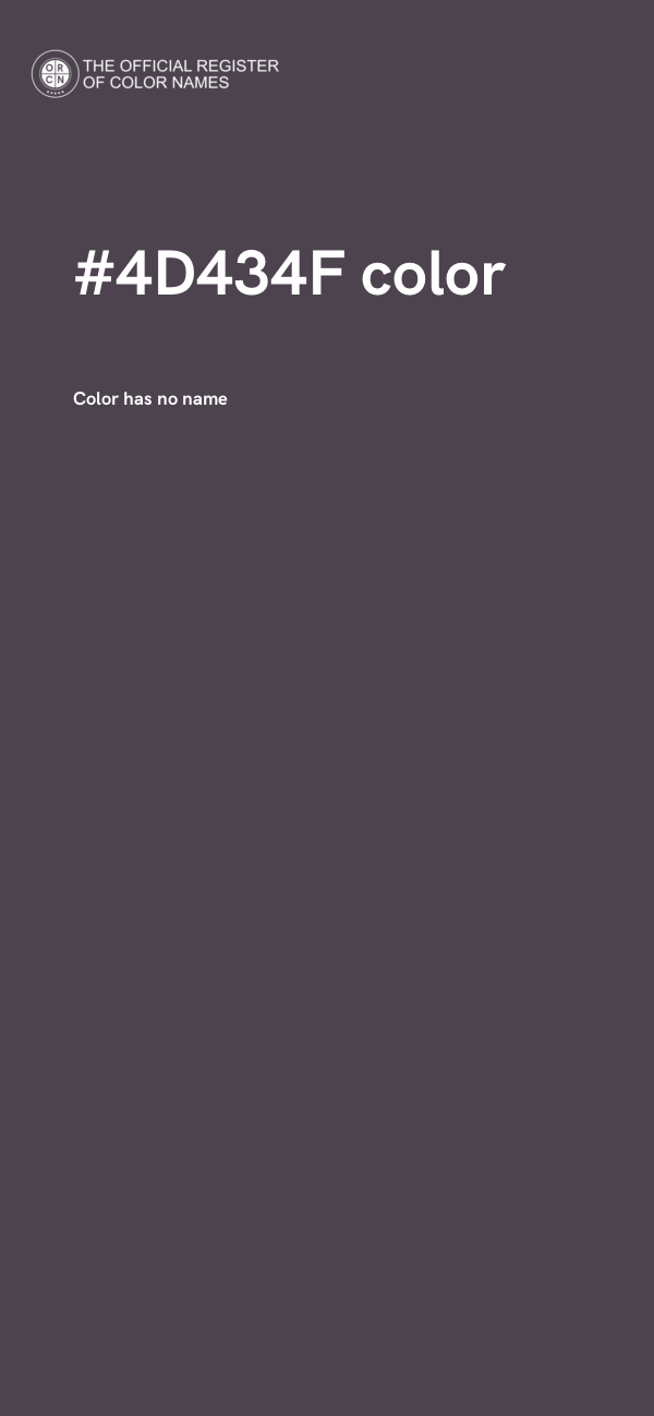 #4D434F color image
