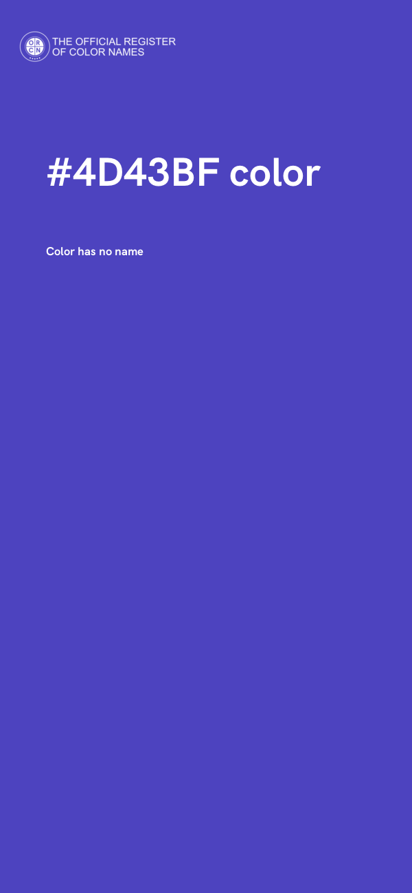 #4D43BF color image