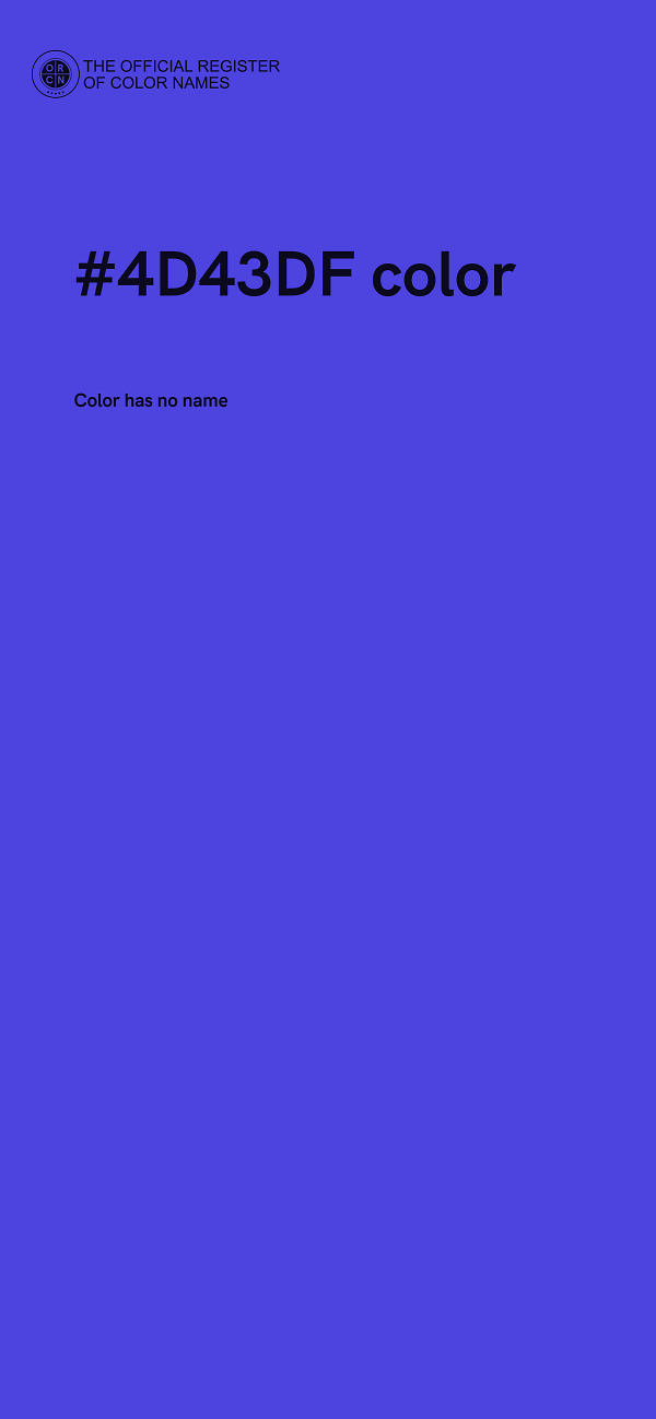 #4D43DF color image