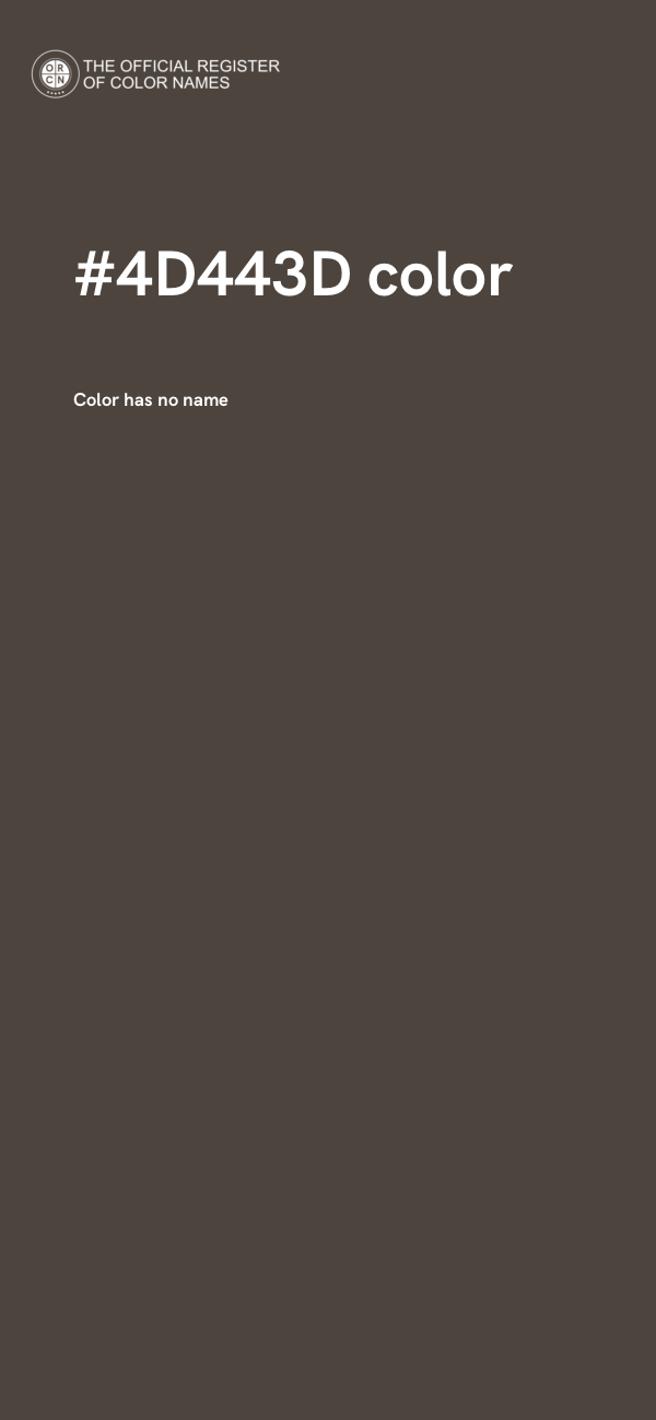 #4D443D color image