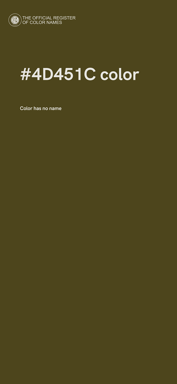 #4D451C color image