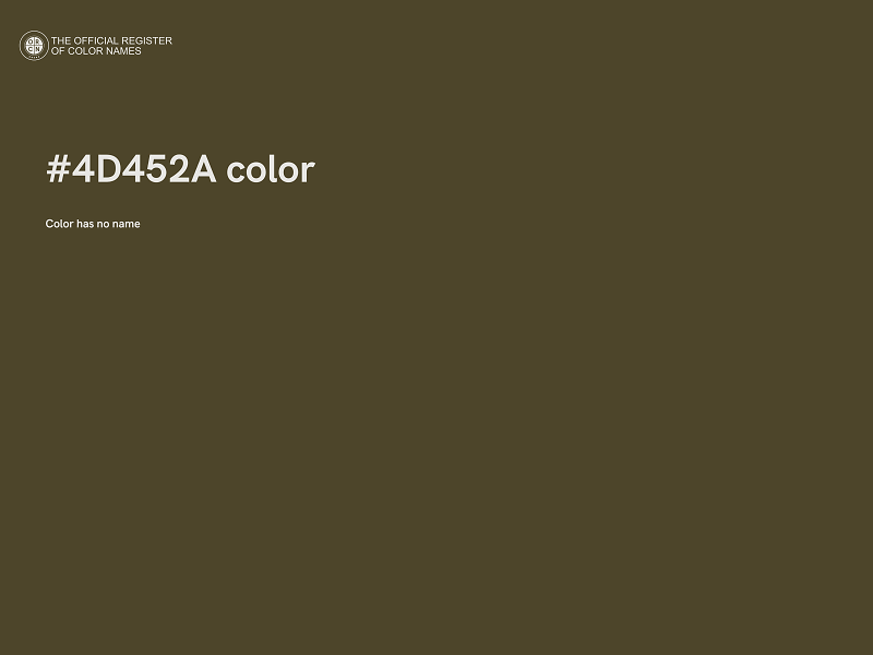 #4D452A color image