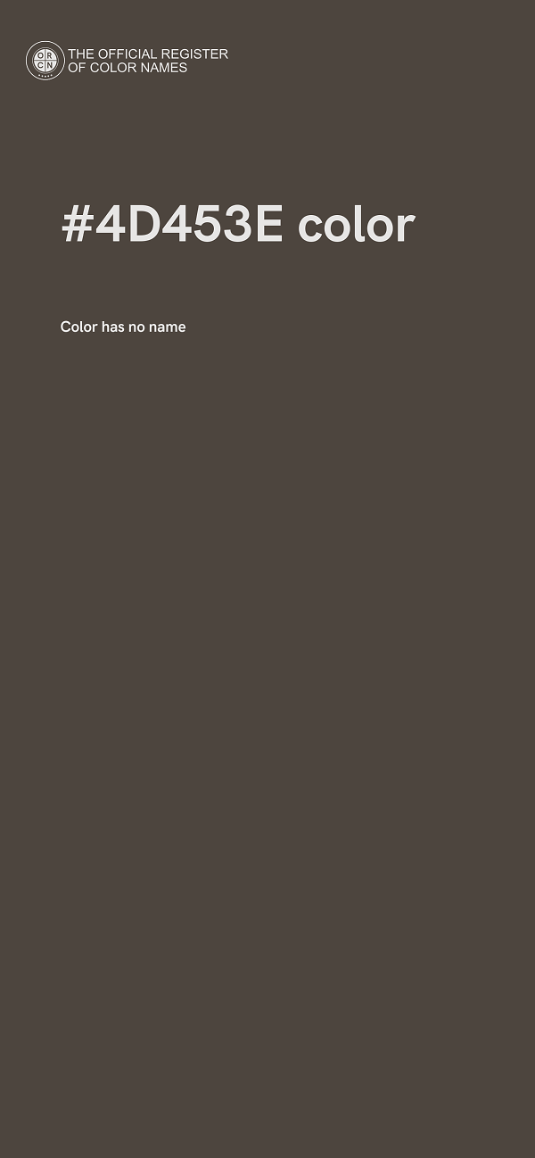 #4D453E color image