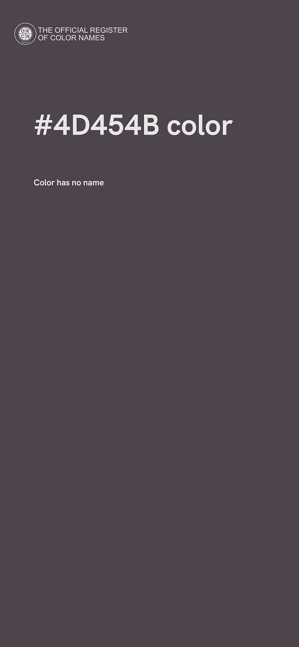 #4D454B color image
