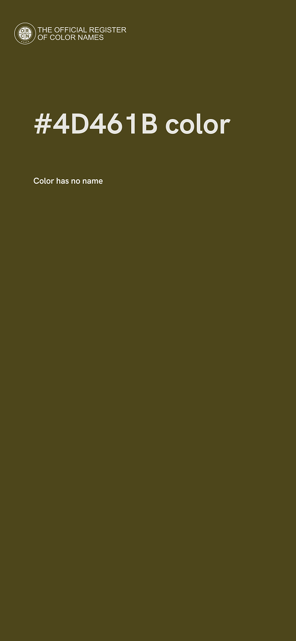 #4D461B color image