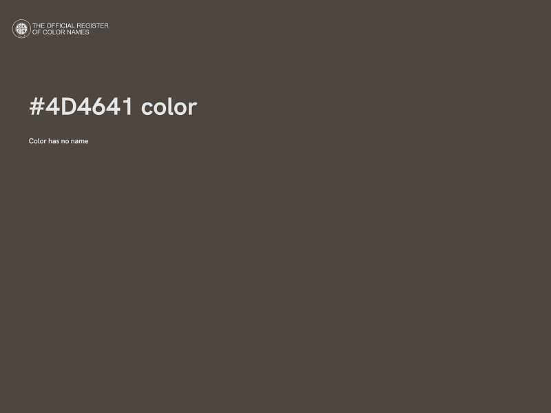 #4D4641 color image