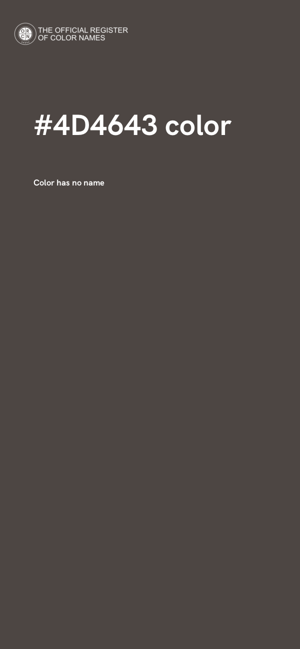 #4D4643 color image